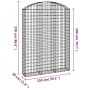 Gabion basket arch shape galvanized iron 150x30x200/220 cm by vidaXL, Pots and planters - Ref: Foro24-153450, Price: 70,22 €,...