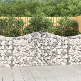 Gabion basket arch shape galvanized iron 200x30x100/120 cm by vidaXL, Pots and planters - Ref: Foro24-153385, Price: 58,39 €,...