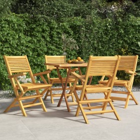 Folding garden chairs 4 pcs solid teak wood 55x62x90 cm by vidaXL, Garden chairs - Ref: Foro24-3155067, Price: 274,99 €, Disc...