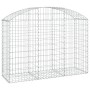 Gabion basket arch shape galvanized iron 150x50x100/120 cm by vidaXL, Pots and planters - Ref: Foro24-153455, Price: 51,75 €,...