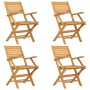 Folding garden chairs 4 pcs solid teak wood 55x62x90 cm by vidaXL, Garden chairs - Ref: Foro24-3155067, Price: 273,24 €, Disc...