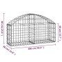 Cesta de gaviones forma arco hierro galvanizado 100x30x40/60 cm de vidaXL, Maceteros y jardineras - Ref: Foro24-153422, Preci...