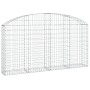 Cesta gaviones forma arco hierro galvanizado 200x30x100/120 cm de vidaXL, Maceteros y jardineras - Ref: Foro24-153465, Precio...