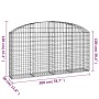 Cesta gaviones forma arco hierro galvanizado 200x30x100/120 cm de vidaXL, Maceteros y jardineras - Ref: Foro24-153465, Precio...