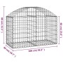 Bogenförmiger Gabionenkorb aus verzinktem Eisen, 100 x 50 x 60/80 cm von vidaXL, Töpfe und Pflanzgefäße - Ref: Foro24-153433,...