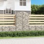 Gabion basket arch shape galvanized iron 100x50x160/180 cm by vidaXL, Pots and planters - Ref: Foro24-153438, Price: 49,95 €,...