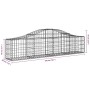 Galvanized iron arch-shaped gabion basket 200x30x40/60 cm by vidaXL, Pots and planters - Ref: Foro24-153382, Price: 38,09 €, ...