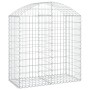 Galvanized iron arch-shaped gabion basket 100x50x100/120 cm by vidaXL, Pots and planters - Ref: Foro24-153435, Price: 38,51 €...