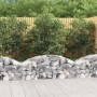 Gabion basket in arched shape, made of galvanized iron, measuring 150x30x40/60 cm. by vidaXL, Pots and planters - Ref: Foro24...