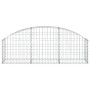 Gabion basket in arched shape, made of galvanized iron, measuring 150x30x40/60 cm. by vidaXL, Pots and planters - Ref: Foro24...