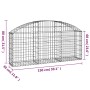 Galvanized iron arch-shaped gabion basket 150x30x60/80 cm by vidaXL, Pots and planters - Ref: Foro24-153443, Price: 35,44 €, ...