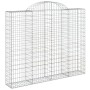 Cesta gaviones forma arco hierro galvanizado 200x30x160/180 cm de vidaXL, Maceteros y jardineras - Ref: Foro24-153488, Precio...