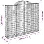 Cesta gaviones forma arco hierro galvanizado 200x30x160/180 cm de vidaXL, Maceteros y jardineras - Ref: Foro24-153488, Precio...