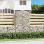 Galvanized iron arch-shaped gabion basket 100x30x160/180 cm by vidaXL, Pots and planters - Ref: Foro24-153428, Price: 60,77 €...