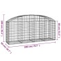 Galvanized iron arch-shaped gabion basket 200x50x80/100cm by vidaXL, Pots and planters - Ref: Foro24-153474, Price: 58,56 €, ...