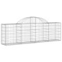 Cesta de gaviones forma arco hierro galvanizado 200x30x60/80 cm de vidaXL, Maceteros y jardineras - Ref: Foro24-153483, Preci...