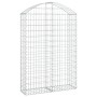 Gabion basket arch shape galvanized iron 100x30x140/160 cm by vidaXL, Pots and planters - Ref: Foro24-153427, Price: 42,74 €,...