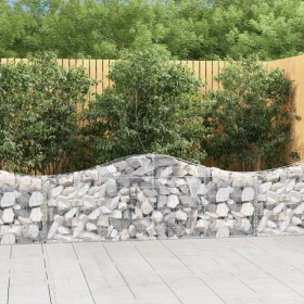 Galvanized iron arch-shaped gabion basket 200x30x60/80 cm by vidaXL, Pots and planters - Ref: Foro24-153383, Price: 76,99 €, ...