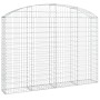 Galvanized iron arch-shaped gabions basket 200x30x140/160 cm by vidaXL, Pots and planters - Ref: Foro24-153467, Price: 98,39 ...