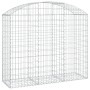 Galvanized iron arch-shaped gabion basket 150x50x120/140 cm by vidaXL, Pots and planters - Ref: Foro24-153456, Price: 57,10 €...