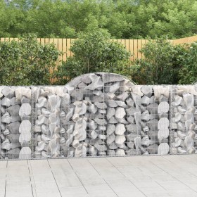 Cesta gaviones forma arco hierro galvanizado 200x50x100/120 cm de vidaXL, Maceteros y jardineras - Ref: Foro24-153495, Precio...