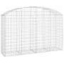 Galvanized iron arch-shaped gabions basket 200x50x120/140 cm by vidaXL, Pots and planters - Ref: Foro24-153476, Price: 97,79 ...