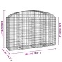 Galvanized iron arch-shaped gabions basket 200x50x120/140 cm by vidaXL, Pots and planters - Ref: Foro24-153476, Price: 97,79 ...