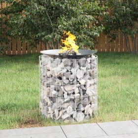 Galvanized iron gabion brazier Ø50 cm by vidaXL, Chimneys - Ref: Foro24-153558, Price: 48,99 €, Discount: %