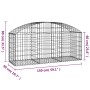 Bogenförmiger Gabionenkorb aus verzinktem Eisen, 150 x 50 x 60/80 cm von vidaXL, Töpfe und Pflanzgefäße - Ref: Foro24-153453,...