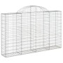 Cesta gaviones forma arco hierro galvanizado 200x30x120/140 cm de vidaXL, Maceteros y jardineras - Ref: Foro24-153486, Precio...