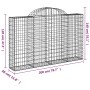 Galvanized iron arch-shaped gabions basket 200x30x120/140 cm by vidaXL, Pots and planters - Ref: Foro24-153486, Price: 83,16 ...