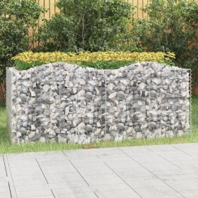 Galvanized iron arch shaped gabion flowerbed 200x100x100cm by vidaXL, Pots and planters - Ref: Foro24-153554, Price: 130,27 €...