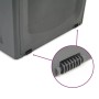 Black polypropylene storage box 118x53x57 cm by vidaXL, Storage baskets - Ref: Foro24-153887, Price: 83,80 €, Discount: %