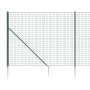 Wire fence with anchor spikes green 2x25 m by vidaXL, fence panels - Ref: Foro24-154110, Price: 334,37 €, Discount: %