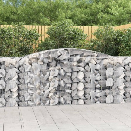 Cesta gaviones forma arco hierro galvanizado 400x50x100/120 cm de vidaXL, Maceteros y jardineras - Ref: Foro24-153535, Precio...