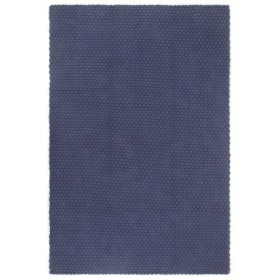 Alfombra rectangular algodón azul marino 80x160 cm de vidaXL, Alfombras - Ref: Foro24-345125, Precio: 44,07 €, Descuento: %