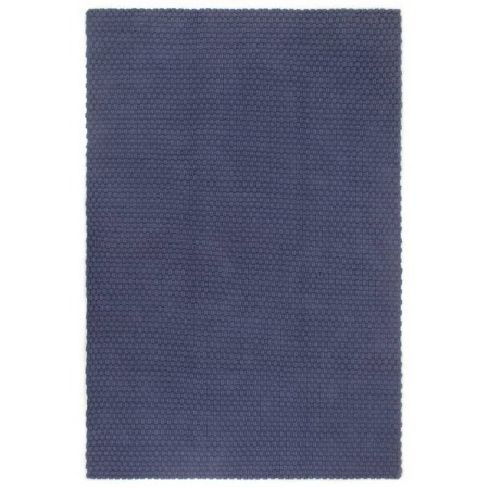 Rectangular navy blue cotton rug 80x160 cm by vidaXL, Rugs - Ref: Foro24-345125, Price: 44,07 €, Discount: %