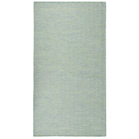 Alfombra de exterior de tejido plano turquesa 80x150 cm de vidaXL, Alfombras - Ref: Foro24-340799, Precio: 24,99 €, Descuento: %