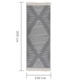 Dark gray cotton rug 100x300 cm by vidaXL, Rugs - Ref: Foro24-340131, Price: 40,73 €, Discount: %