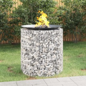 Galvanized iron gabion brazier Ø100 cm by vidaXL, Chimneys - Ref: Foro24-153561, Price: 108,99 €, Discount: %