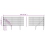 Wire fence with anchor spikes anthracite gray 0.8x25 m by vidaXL, fence panels - Ref: Foro24-154248, Price: 162,99 €, Discoun...