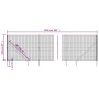 Wire fence with anchor spikes anthracite gray 2.2x25 m by vidaXL, fence panels - Ref: Foro24-154255, Price: 298,48 €, Discoun...