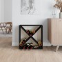 Solid black pine wood wine rack 62x25x62 cm | Foro24 | Onlineshop