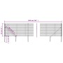 Wire fence with anchor spikes anthracite gray 0.8x10 m by vidaXL, fence panels - Ref: Foro24-154240, Price: 82,74 €, Discount: %