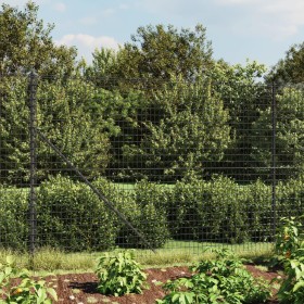 Galvanized steel wire fence in anthracite grey, 2.2x25 m. by vidaXL, fence panels - Ref: Foro24-154207, Price: 265,99 €, Disc...