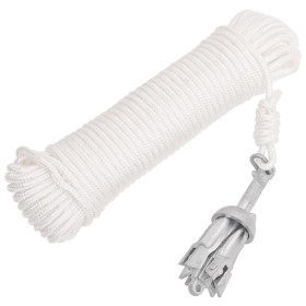 Folding anchor with malleable silver iron rope 0.7 kg by vidaXL, Anchors - Ref: Foro24-94275, Price: 24,99 €, Discount: %