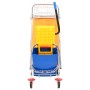 Cleaning cart with buckets and wringer made of PP and Oxford fabric. by vidaXL, Maintenance carts and caddies - Ref: Foro24-1...