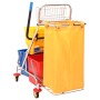 Cleaning cart with buckets and wringer made of PP and Oxford fabric. by vidaXL, Maintenance carts and caddies - Ref: Foro24-1...