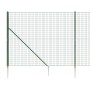 Wire fence with anchor spikes green 1.6x10 m by vidaXL, fence panels - Ref: Foro24-154100, Price: 117,91 €, Discount: %