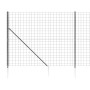 Anthrazitgrauer Drahtzaun mit Ankerspießen 2,2x10 m von vidaXL, Zaunpaneele - Ref: Foro24-154279, Preis: 131,99 €, Rabatt: %